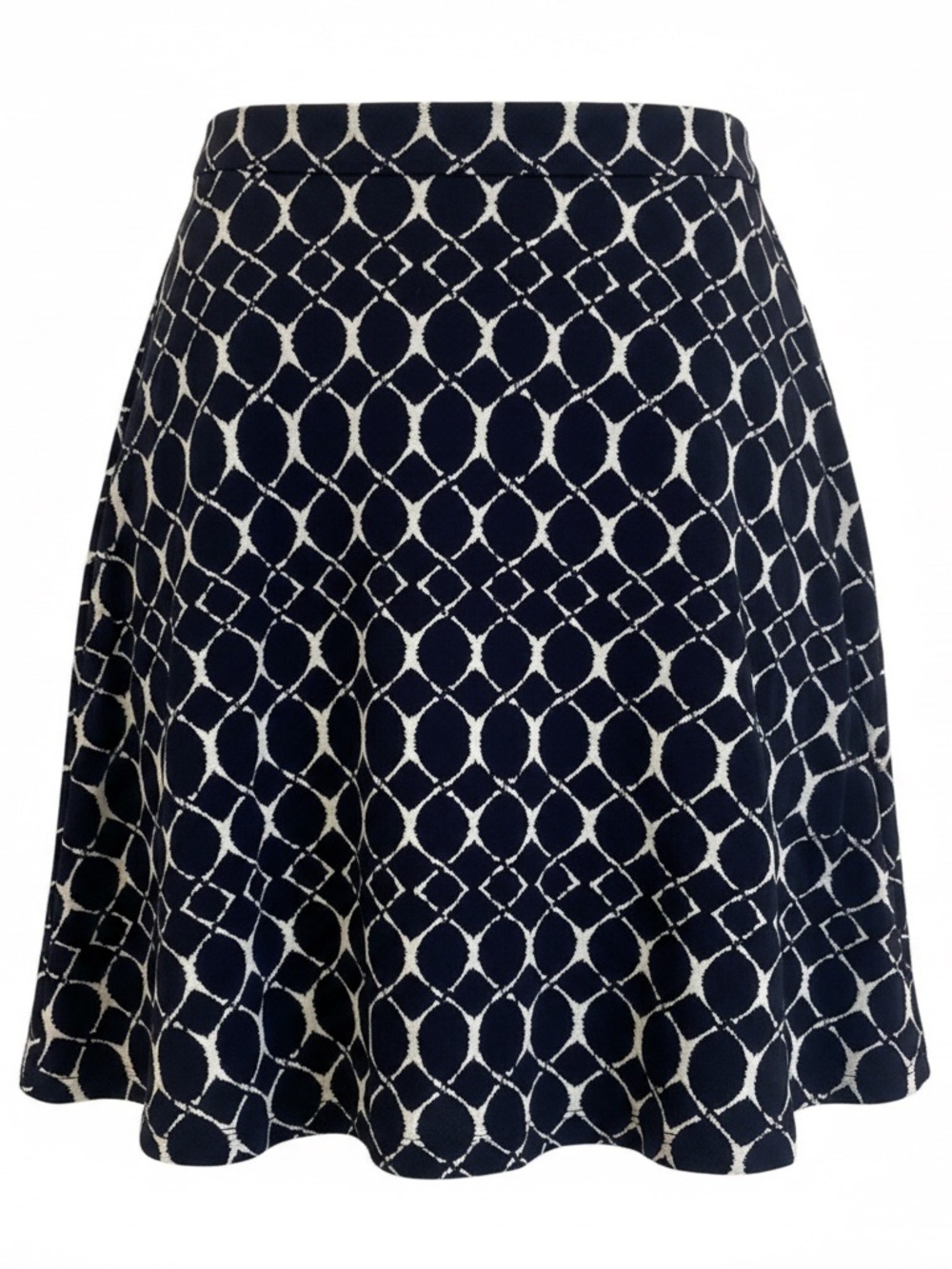 Gilli Black and White Circle-Print Skater Skirt
